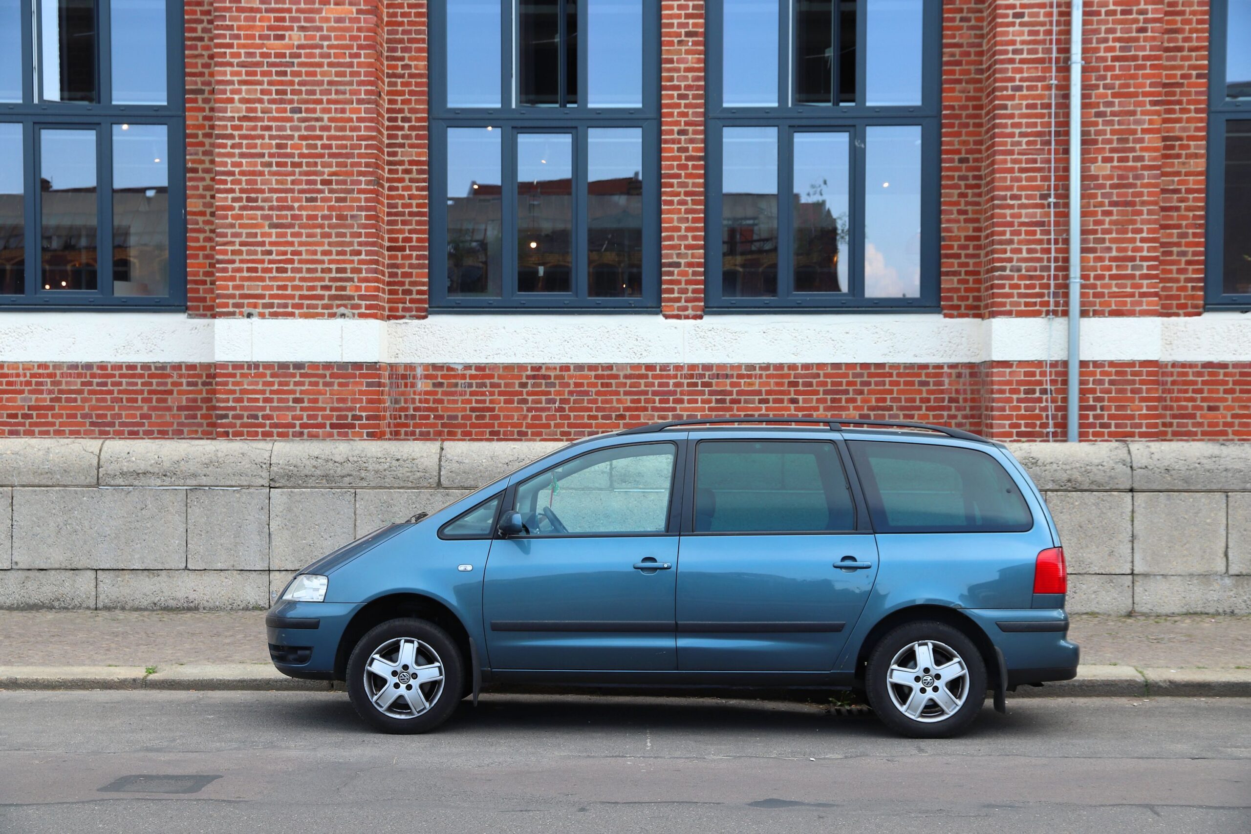 Volkswagen Sharan minivan car parked in Germany. There were 45.8 million cars registered in Germany (as of 2017).