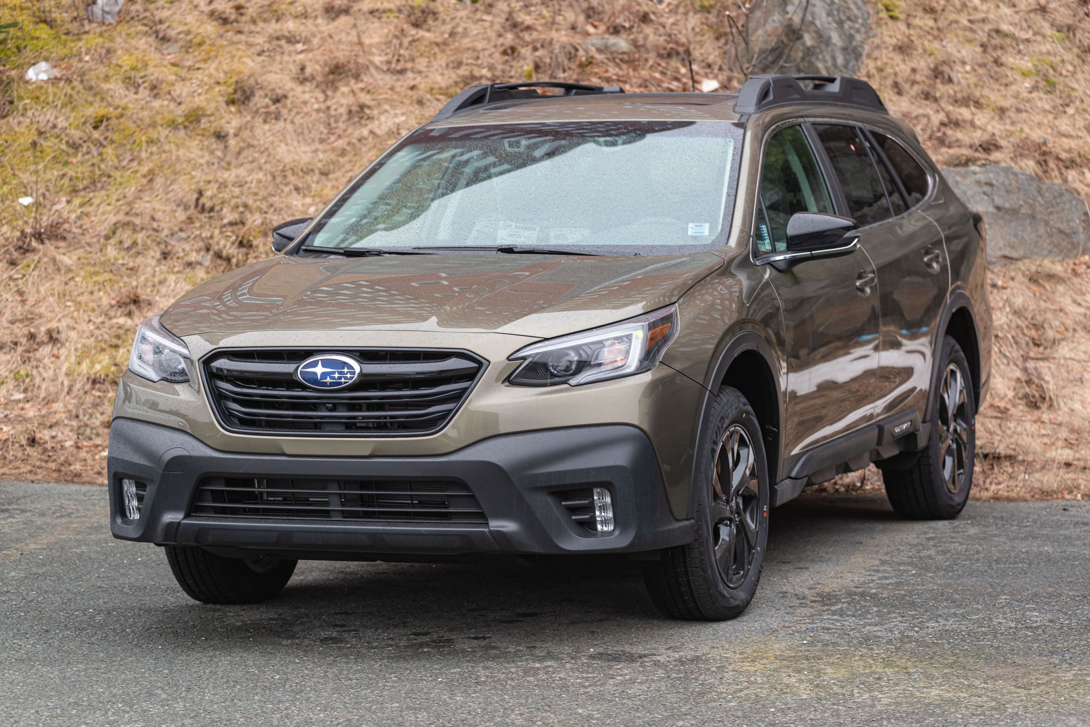 Halifax, Canada - March 28, 2021 - 2021 Subaru Outback mid size wagon at a dealership.