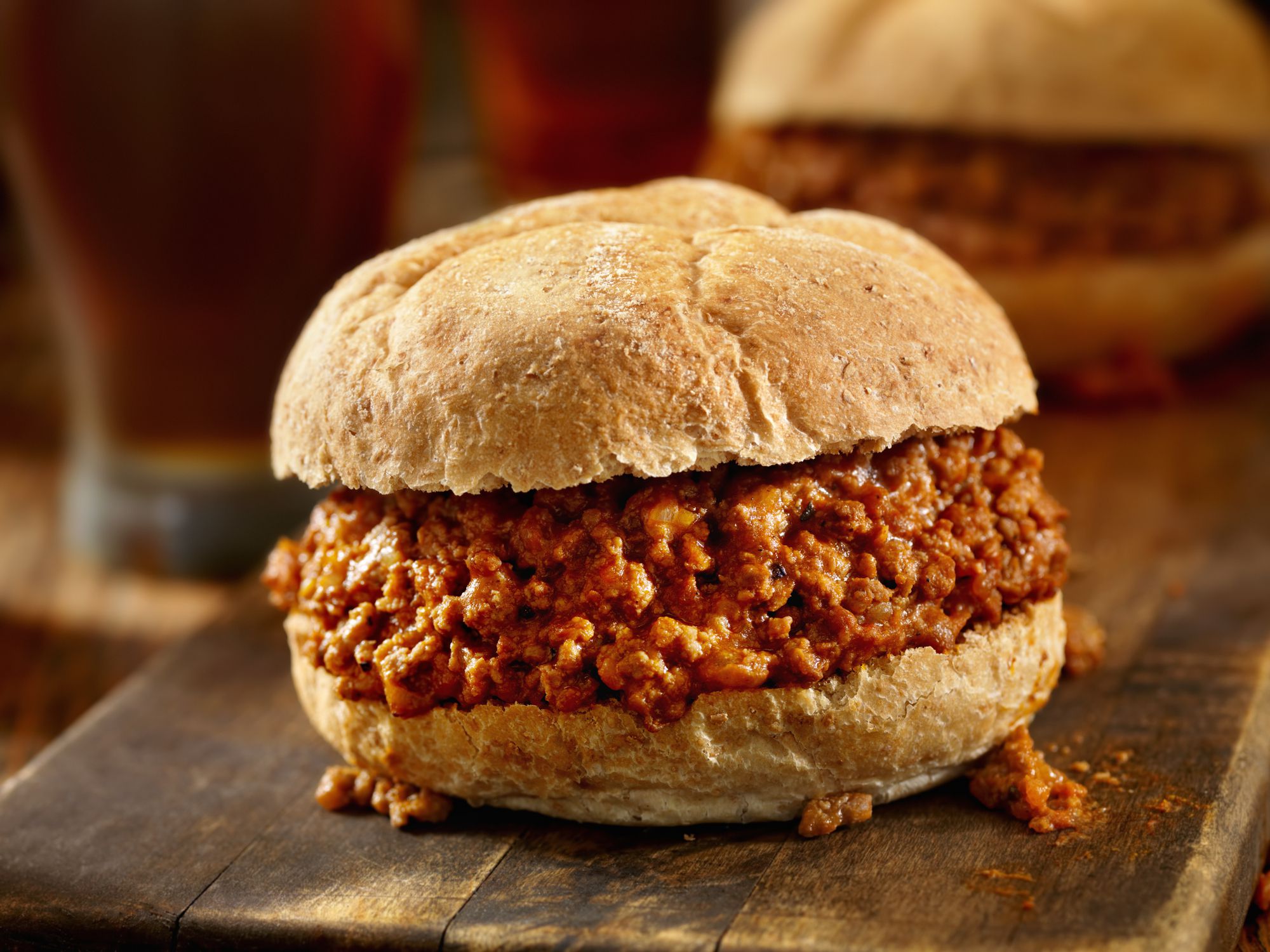 Sloppy Joe with Wedge Cut Fries and a Beer-Photographed on Hasselblad H3D2-39mb Camera