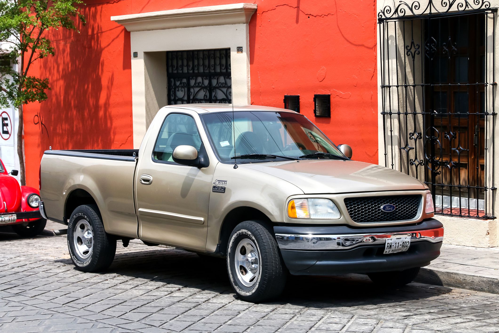 Oaxaca, Mexico - May 25, 2017: Pickup truck Ford Lobo in the city street.