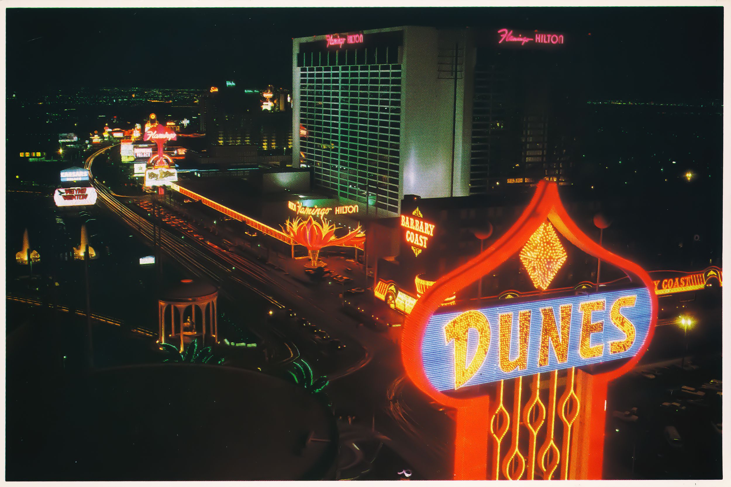 Las Vegas Strip, Nevada, postcard, United States of America, USA, Vintage