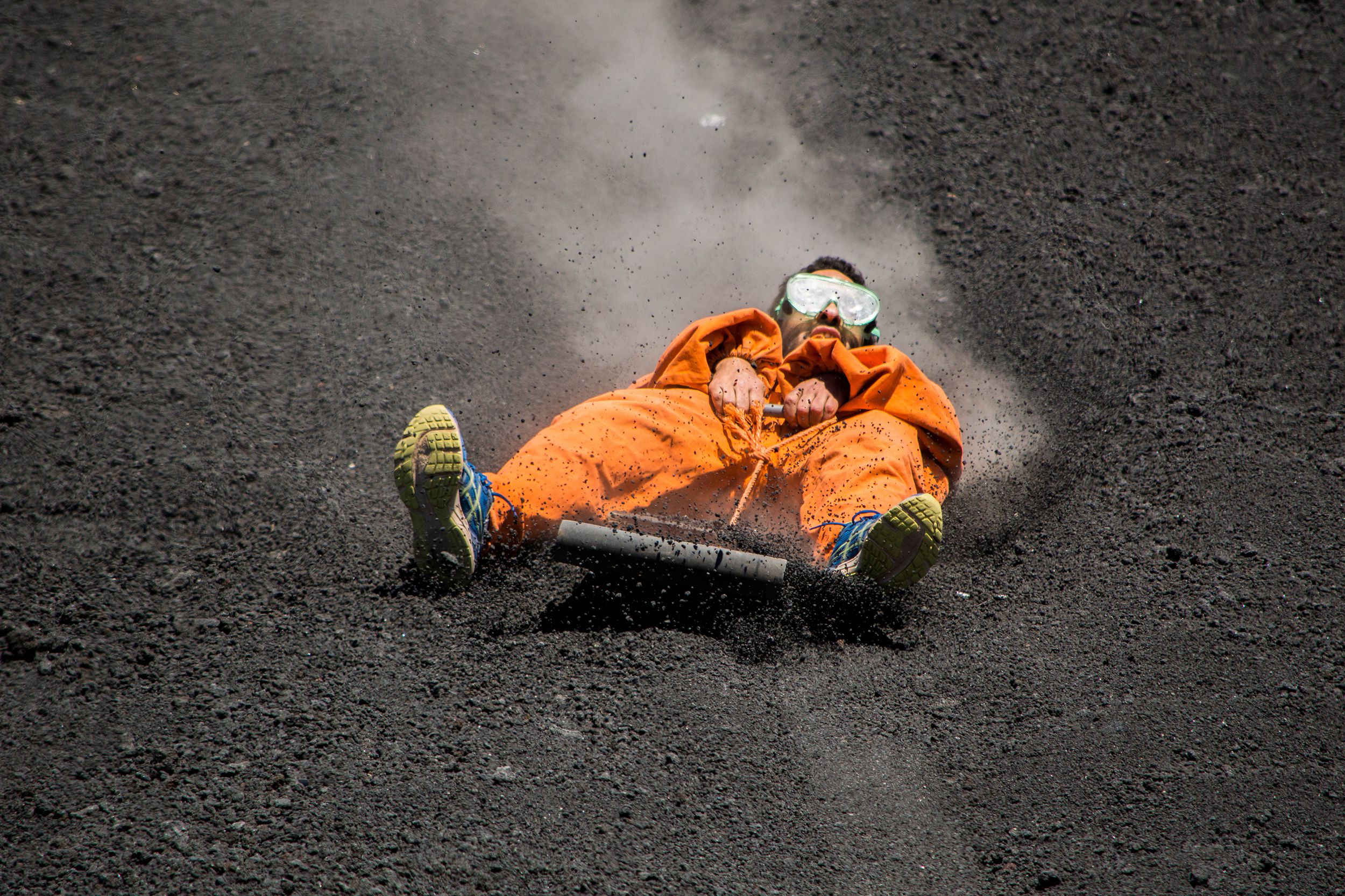 volcano boarding at Cerro Negro, Nicaragua
