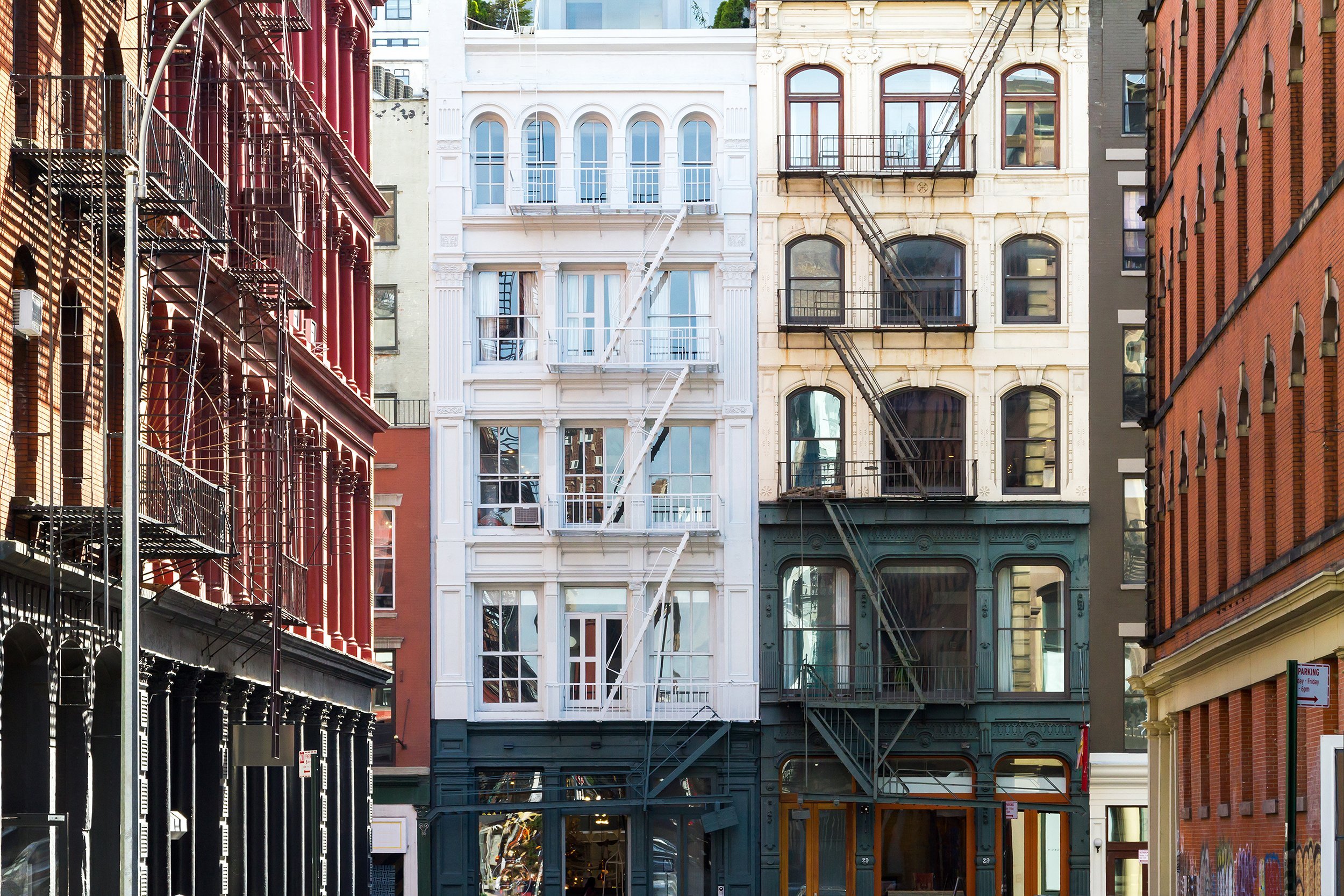 buildings in the Soho neighborhood of Manhattan, NYC