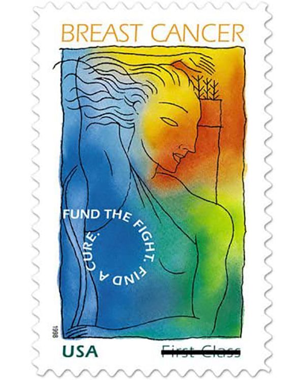 1998 breast cancer research semipostal stamp