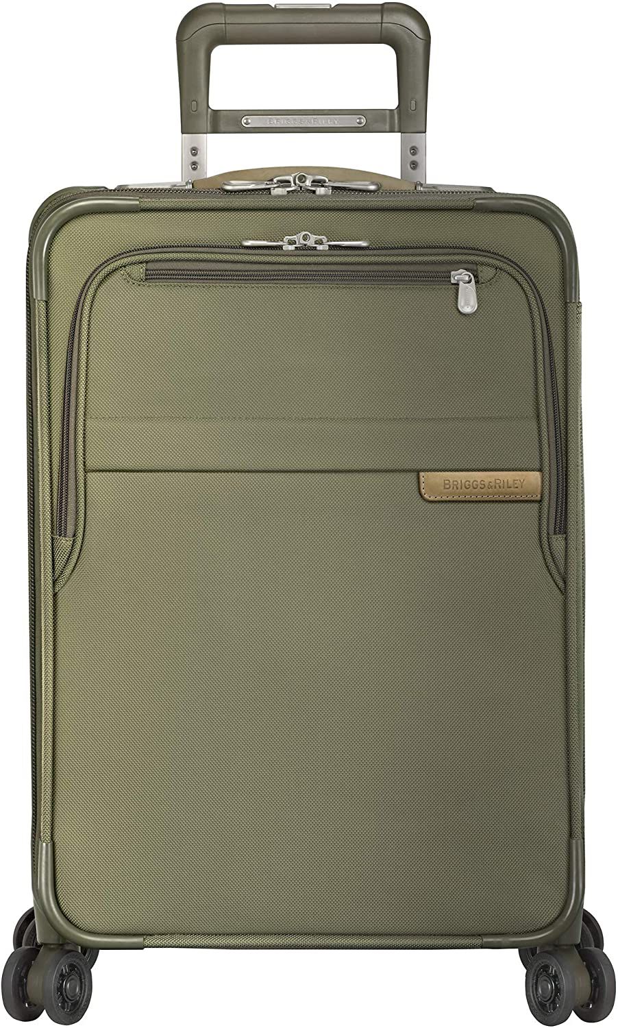 Briggs & Riley Baseline Carry-On suitcase in olive green
