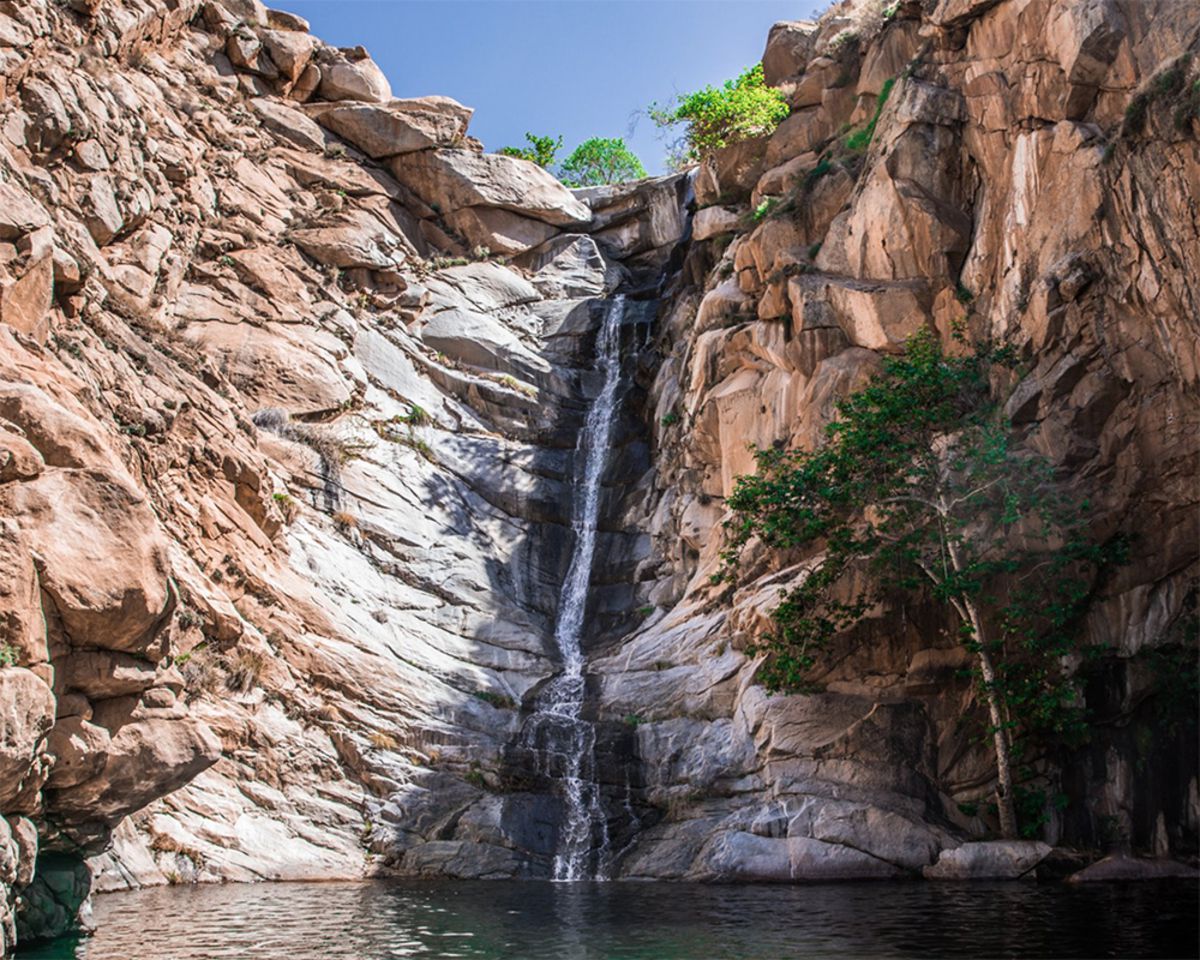 Cedar Creek Falls, San Diego, California on a bright summer day