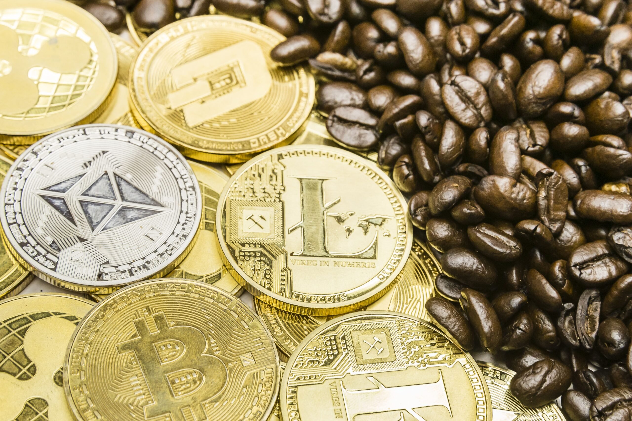 A visual representation of the digital Cryptocurrency, Litecoin (LTC), Bitcoin, Ethereum (ETH) and Monero (XMR) are seen on August 21 2018 in Hong Kong, Hong Kong.