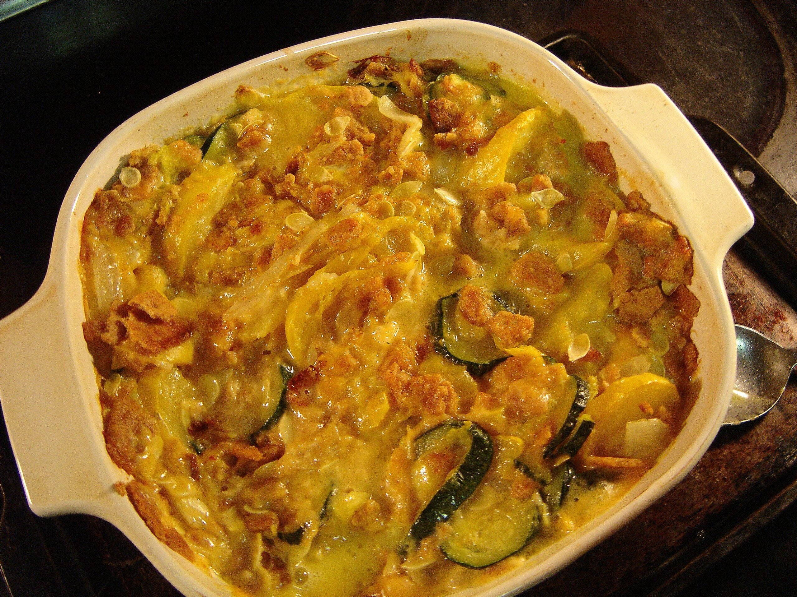 Early Summer Squash & Zuchinni Chicken Casserole