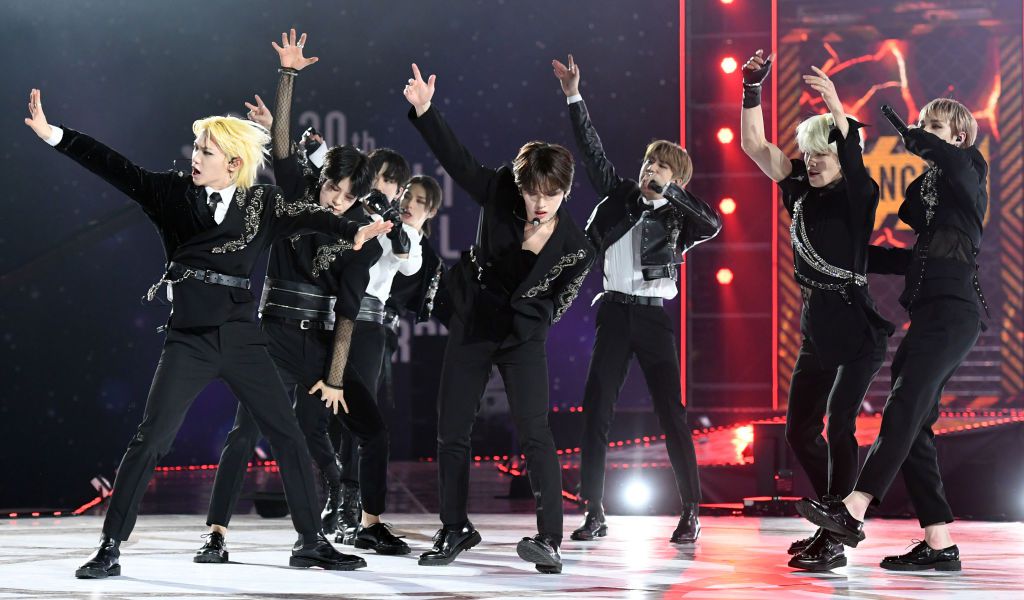 Stray Kids perform on stage during the 30th High1 Seoul Music Awards on January 31, 2021 in Seoul, South Korea