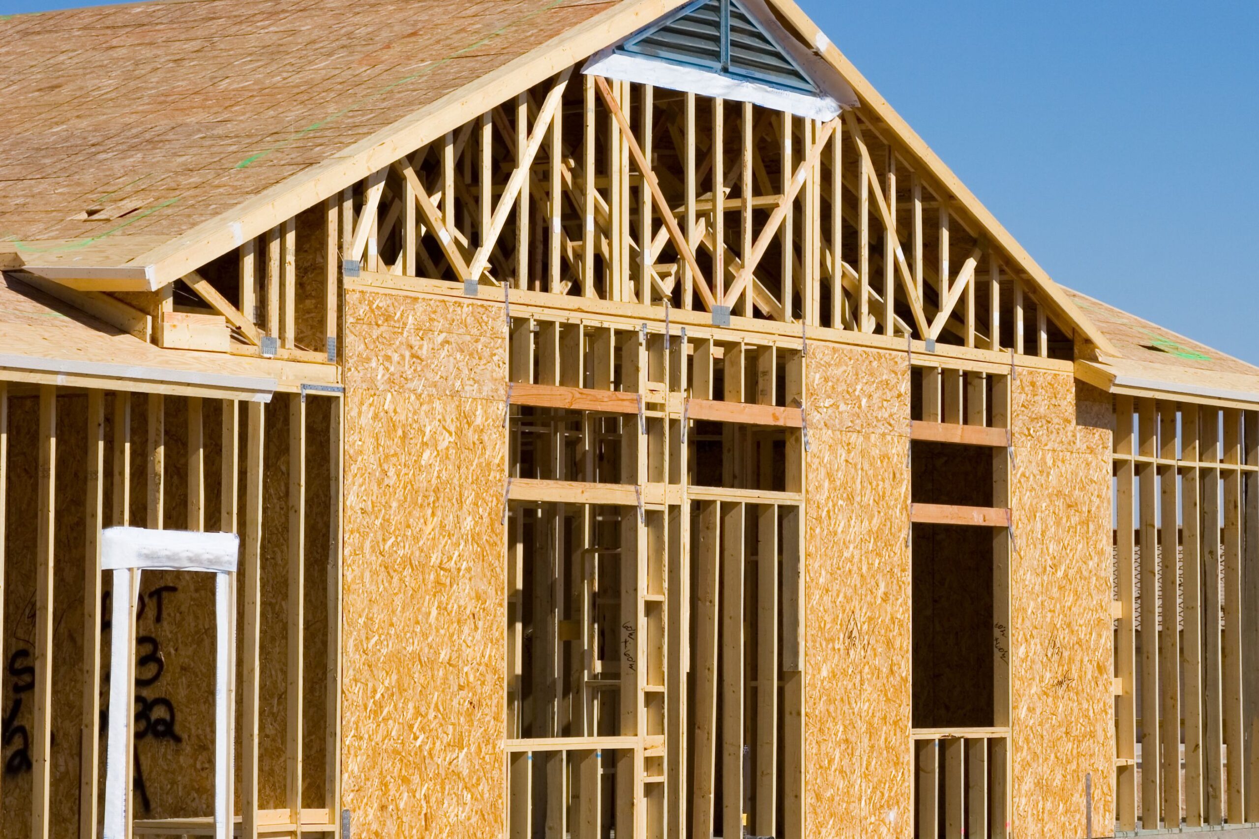 New home construction, framing