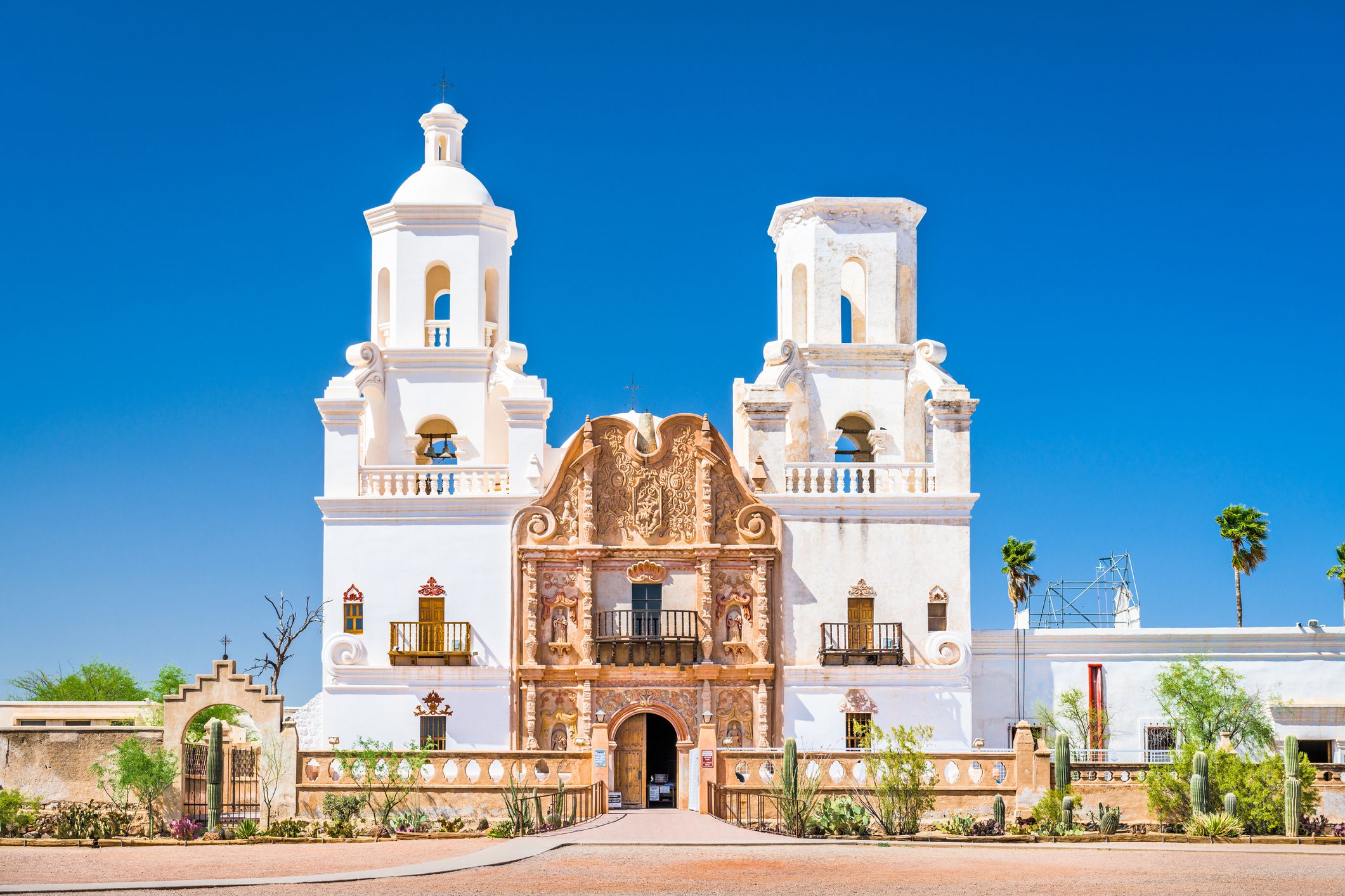 Tucson, Arizona, USA at historic Mission San Xavier del Bac.