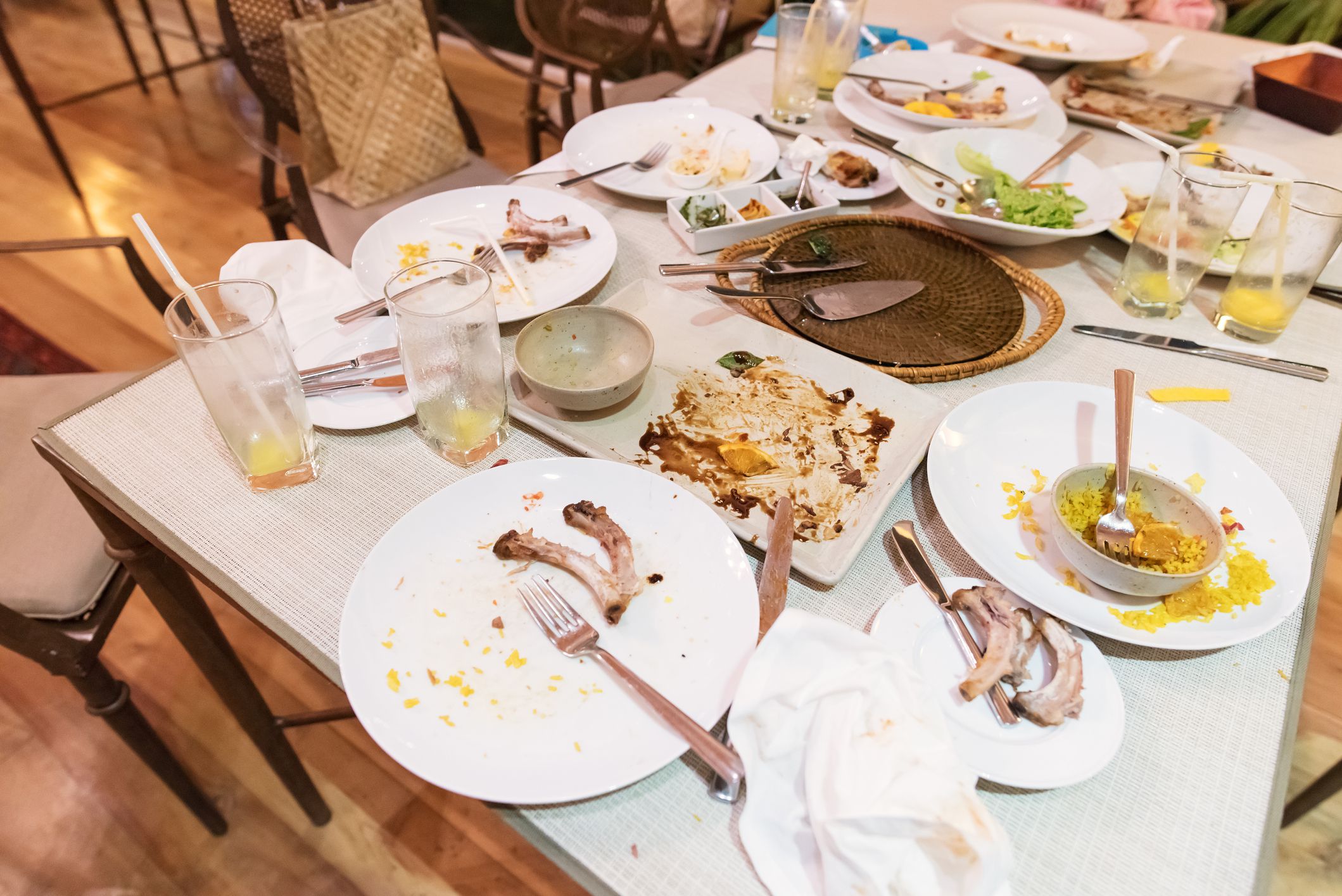 Leftovers on the table