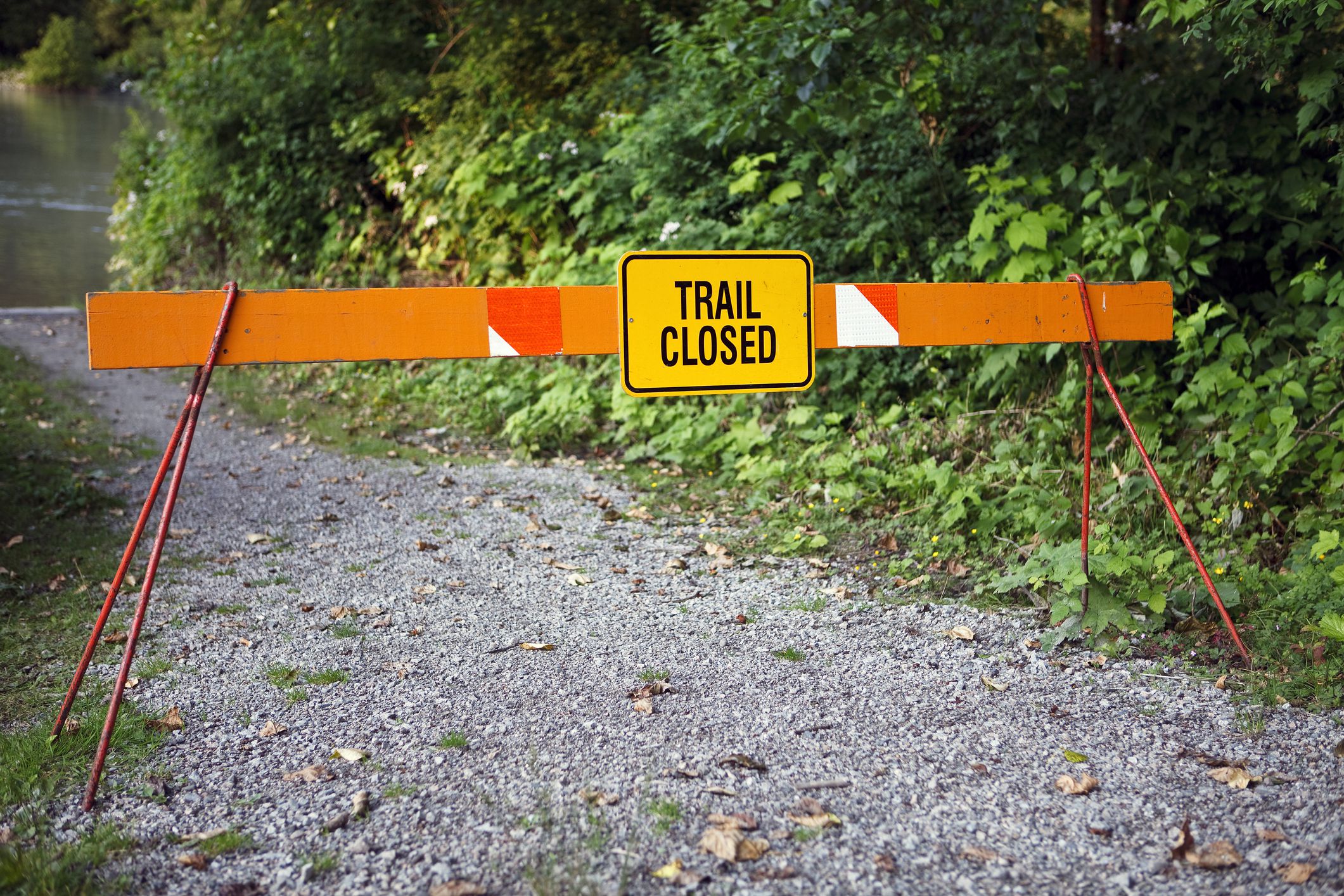 Flooding causes trail to be closed.