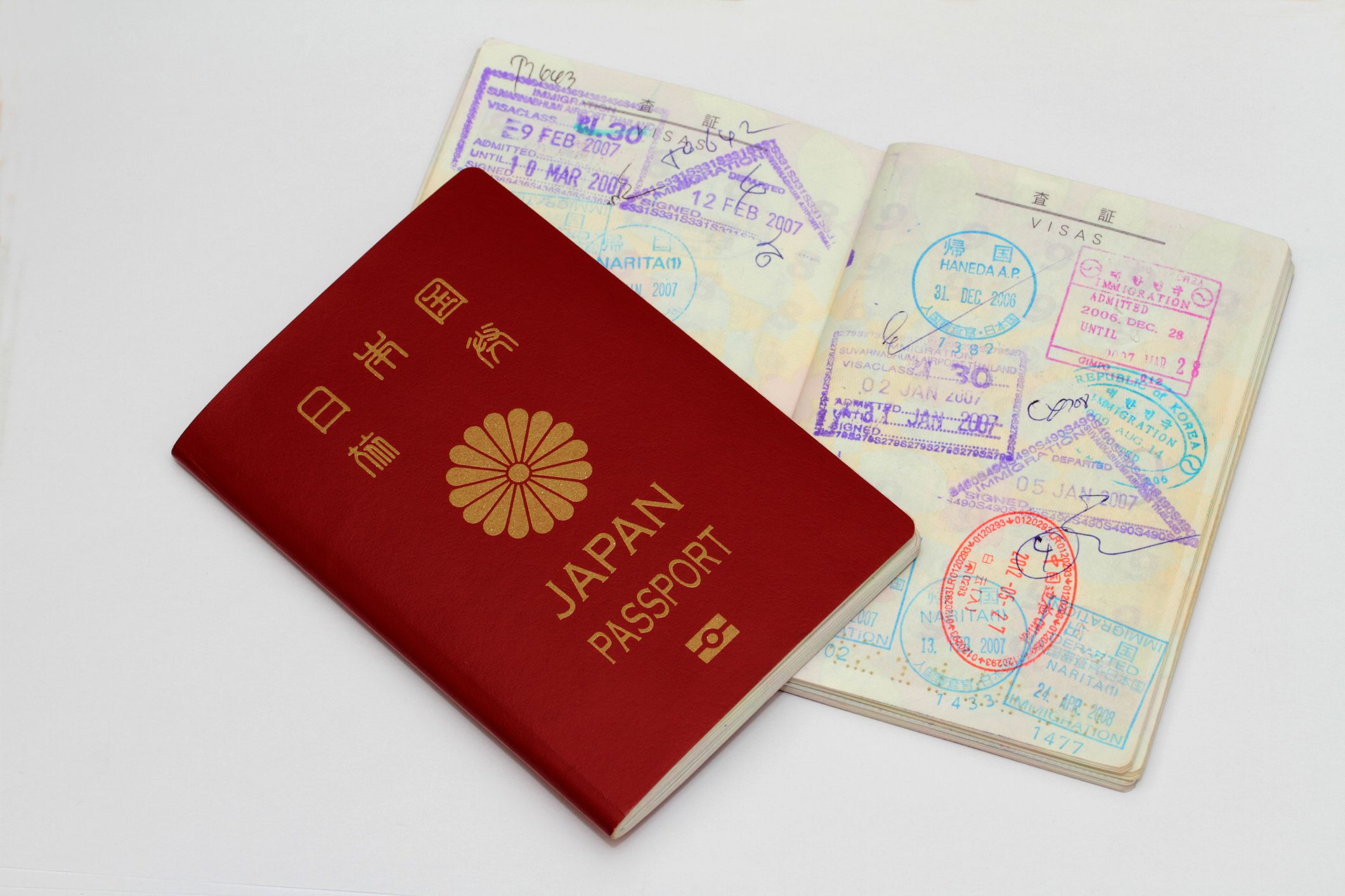 Japanese passport and visas