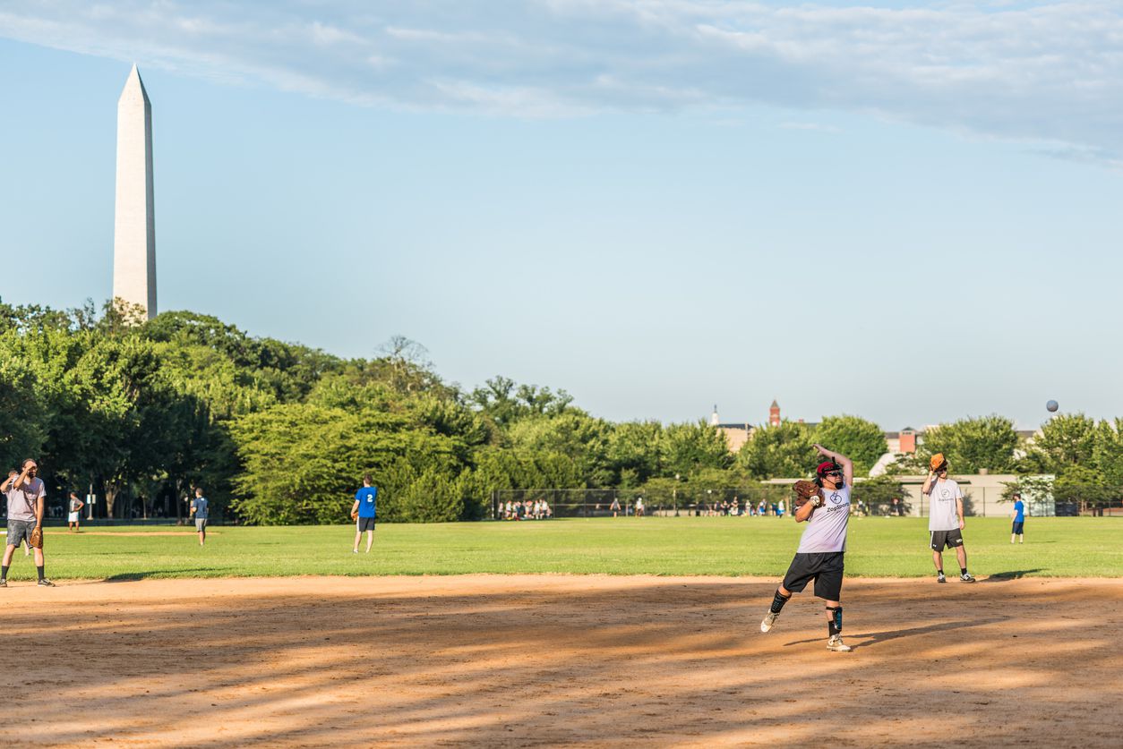 baseball on national mall