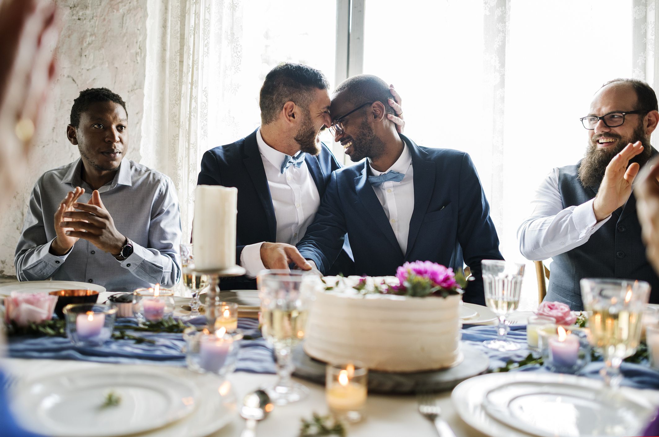 Gay wedding ceremony celebration party