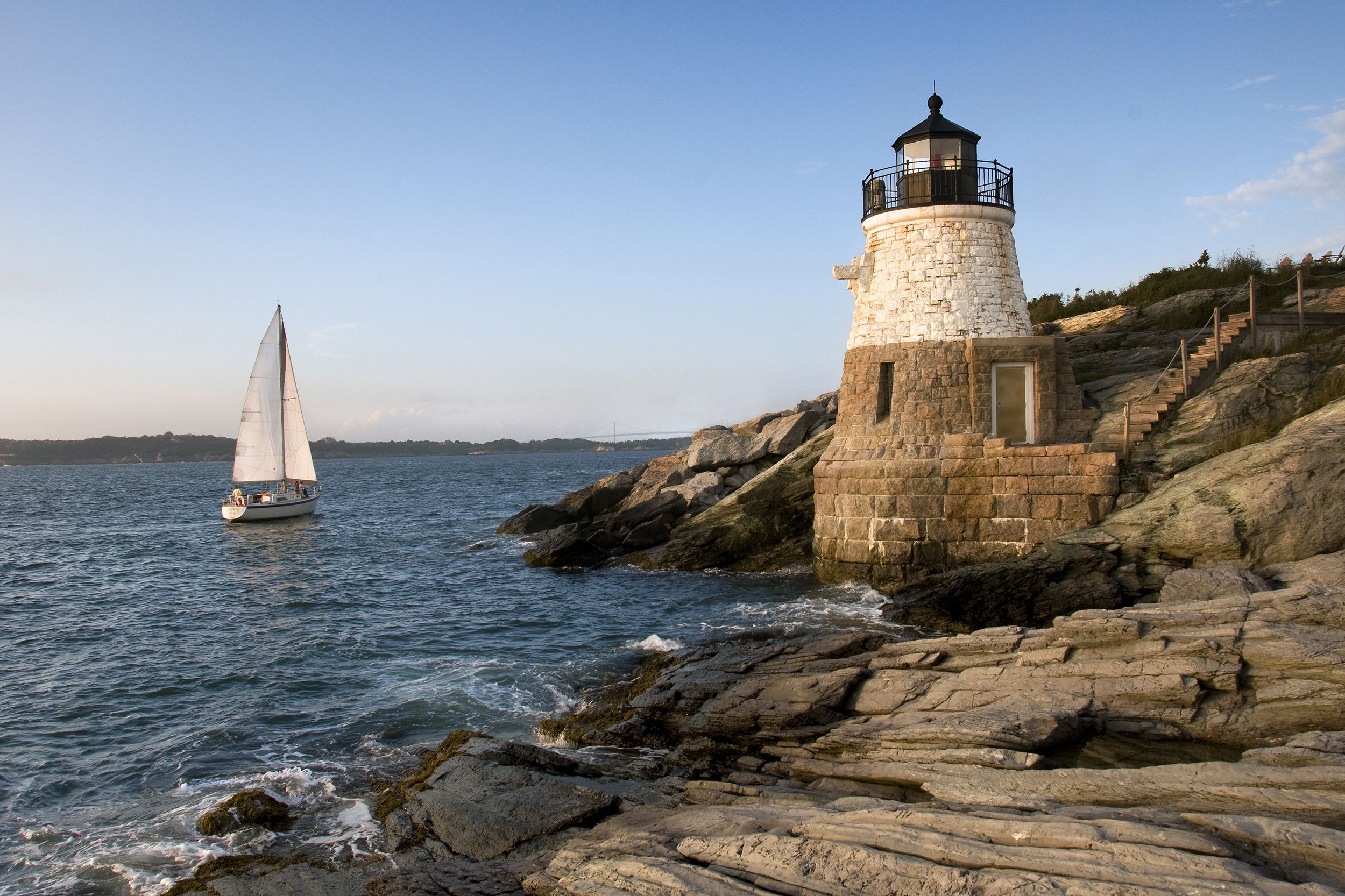 Castle Hill Lighthouse in Newport, Rhode Island