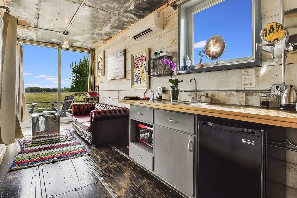Flophouze Shipping Container Hotel, Round Top, Texas