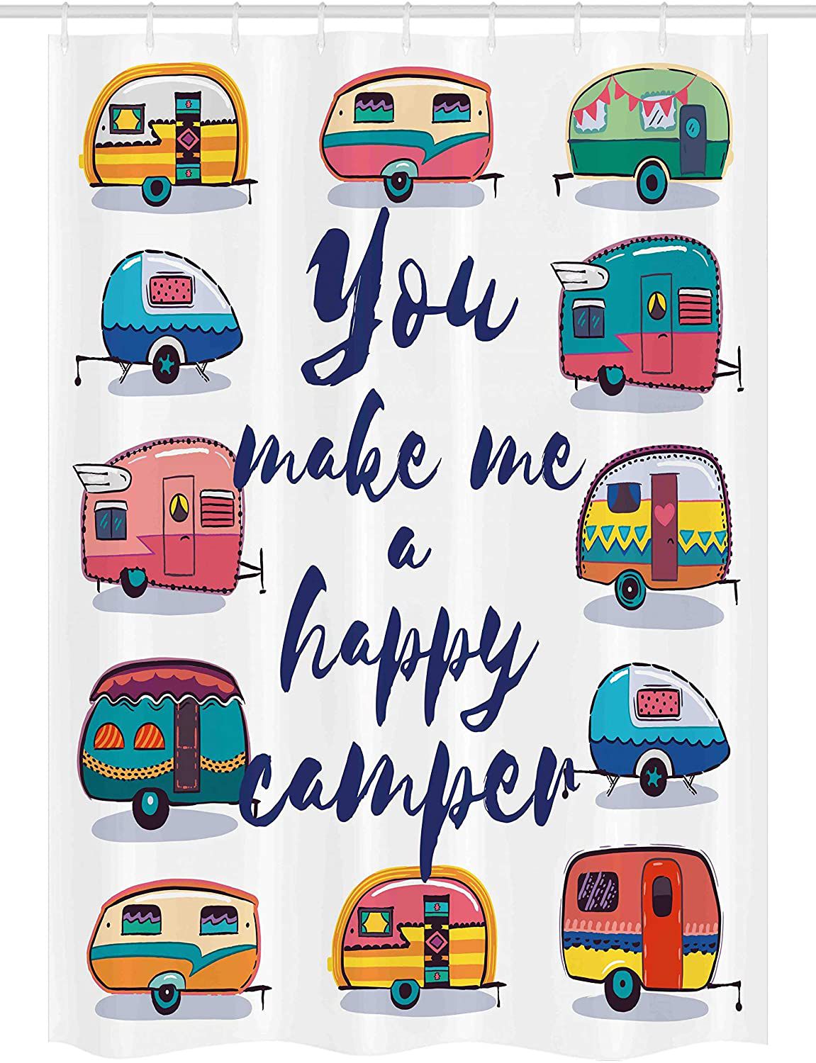 Happy Camper Decor Shower Curtain