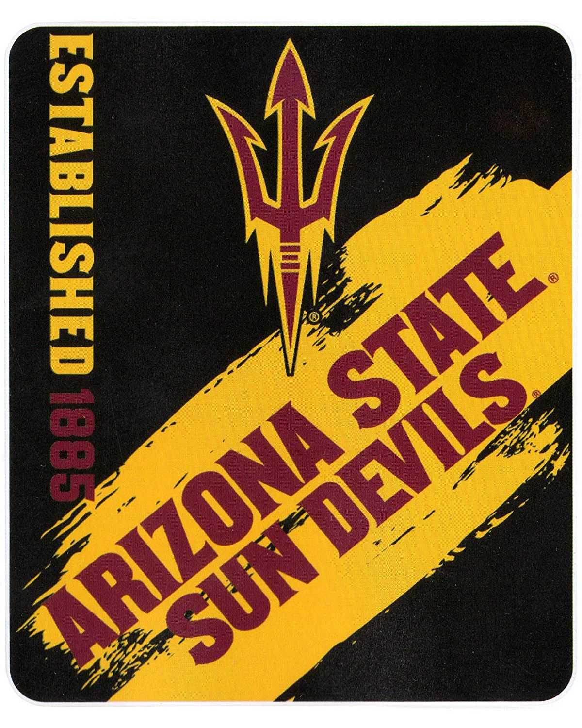 collegiate blanket with Arizona State Sun Devils logo