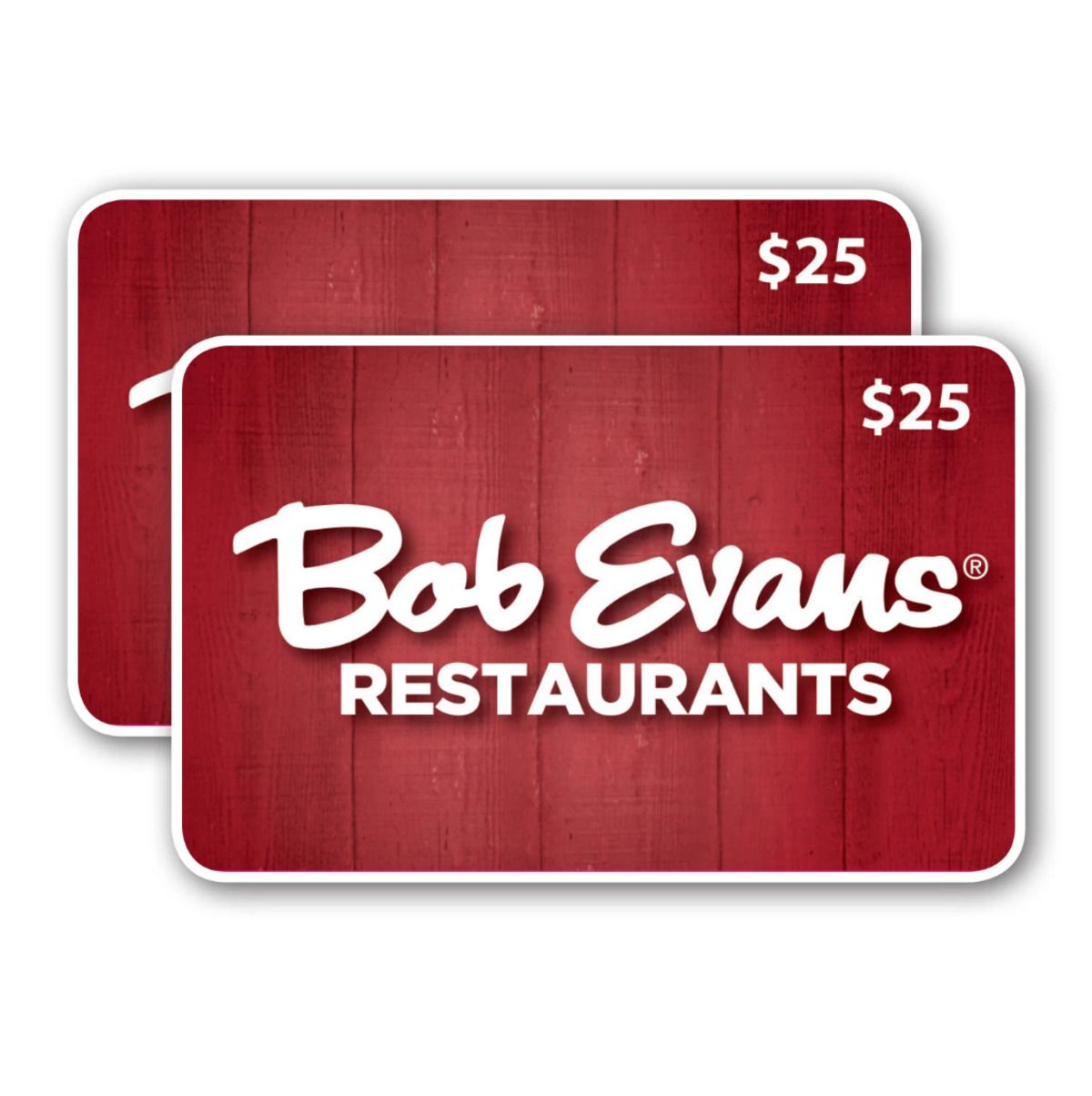 Bob Evans $50 Value Gift Cards - 2 x $25