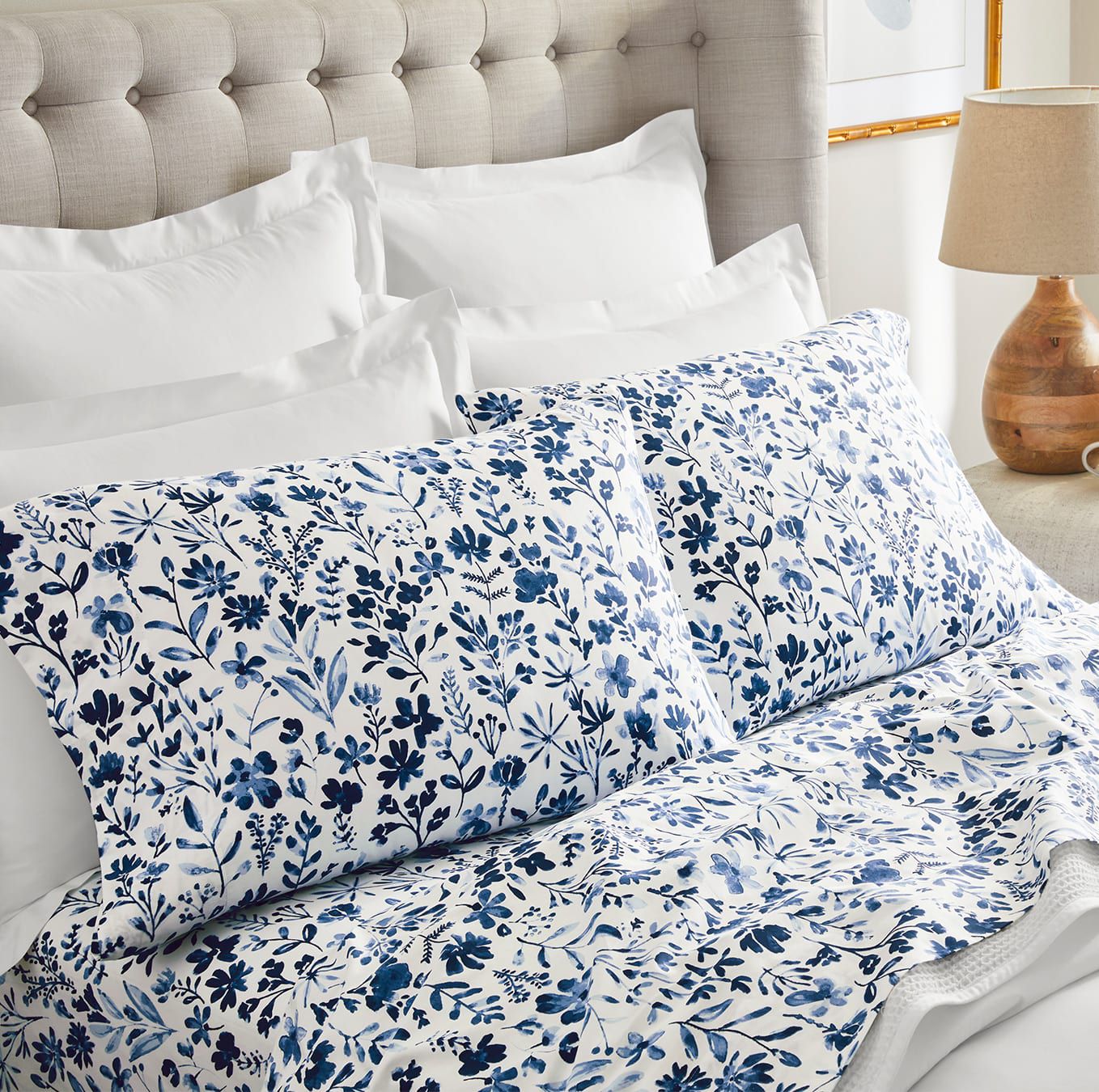Botanical printed sheets from Boll & Branch