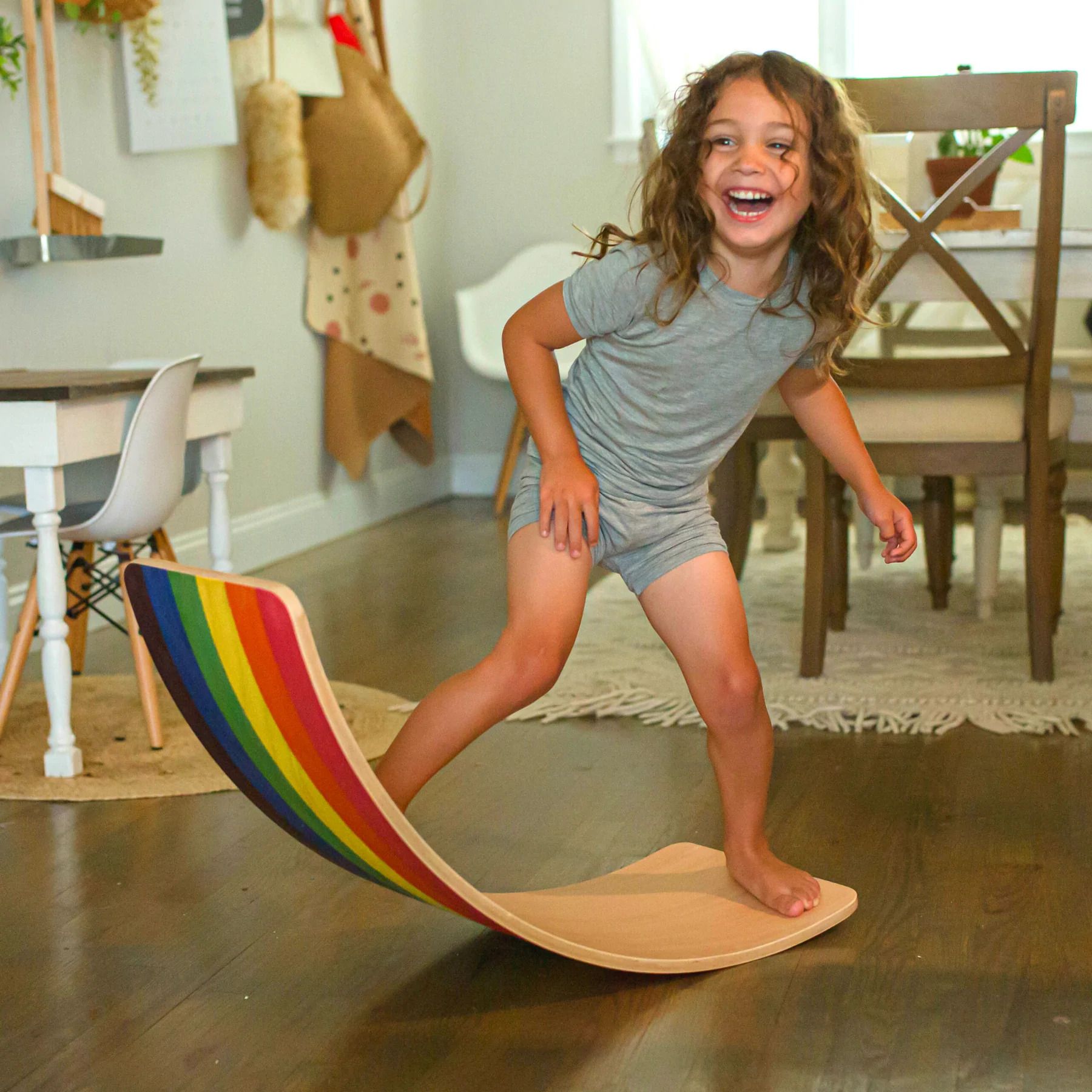 Bunny Hopkins Wobble Board Rainbow