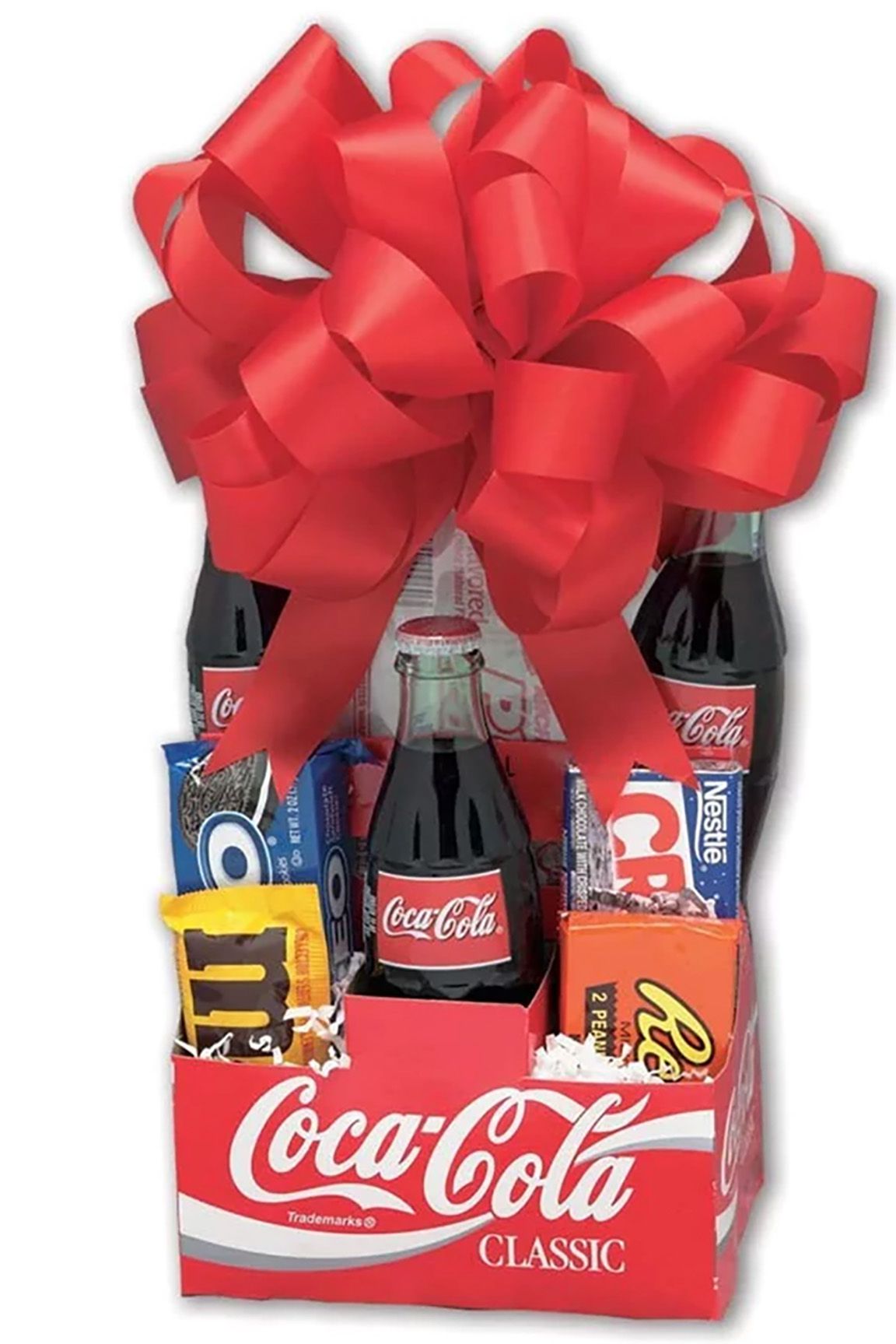 Candy and Coke Gift Basket with huge red bow