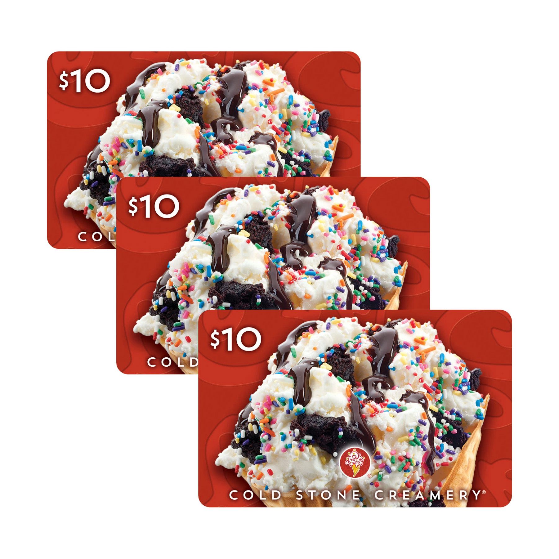 Cold Stone Creamery $30 Value Gift Cards - 3 x $10