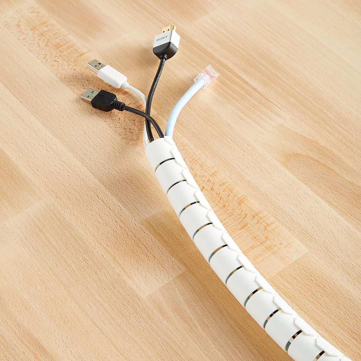 Container Store Cable Zipper White