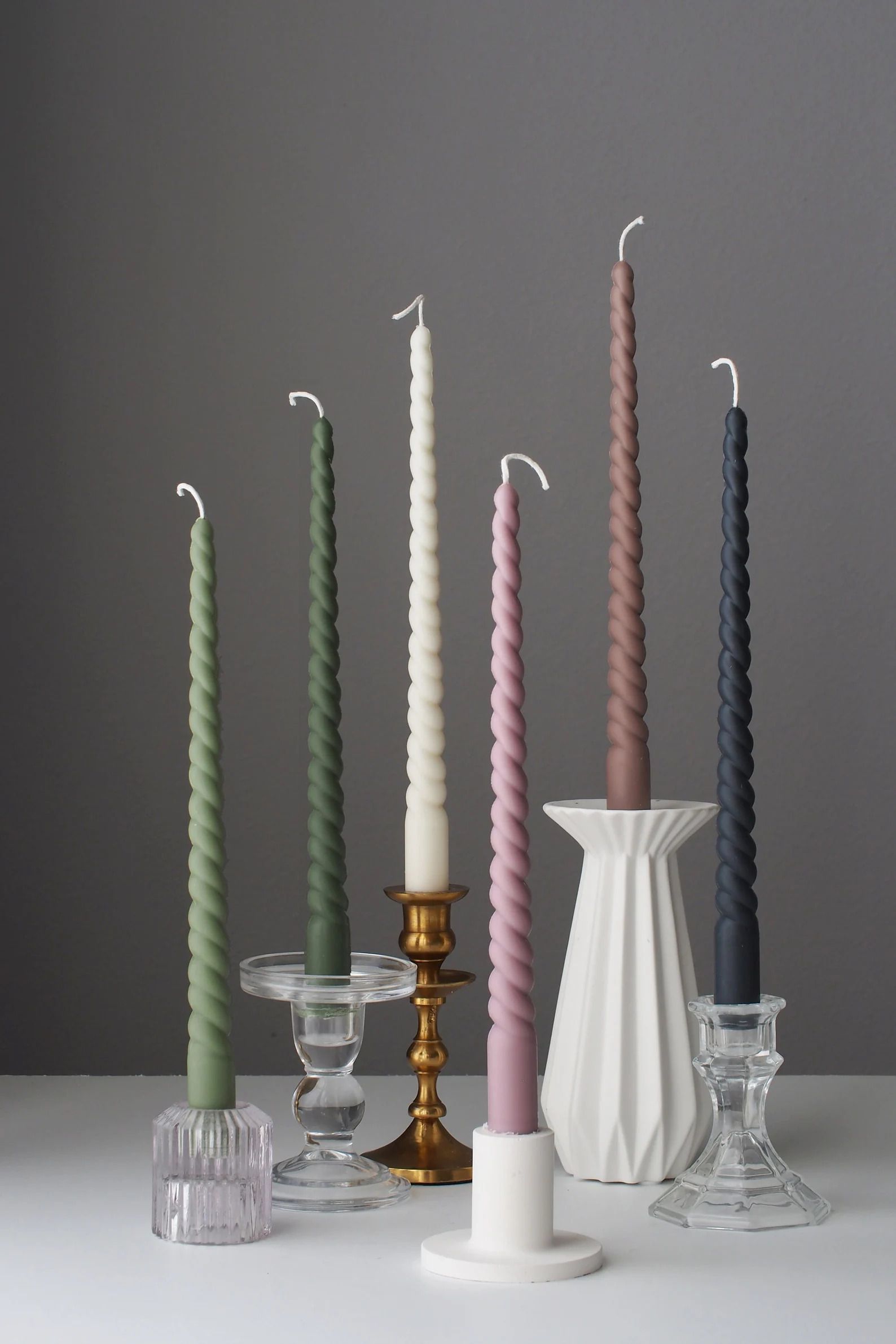 Ellie Twisted Taper Candle By CaiCaiHandmade