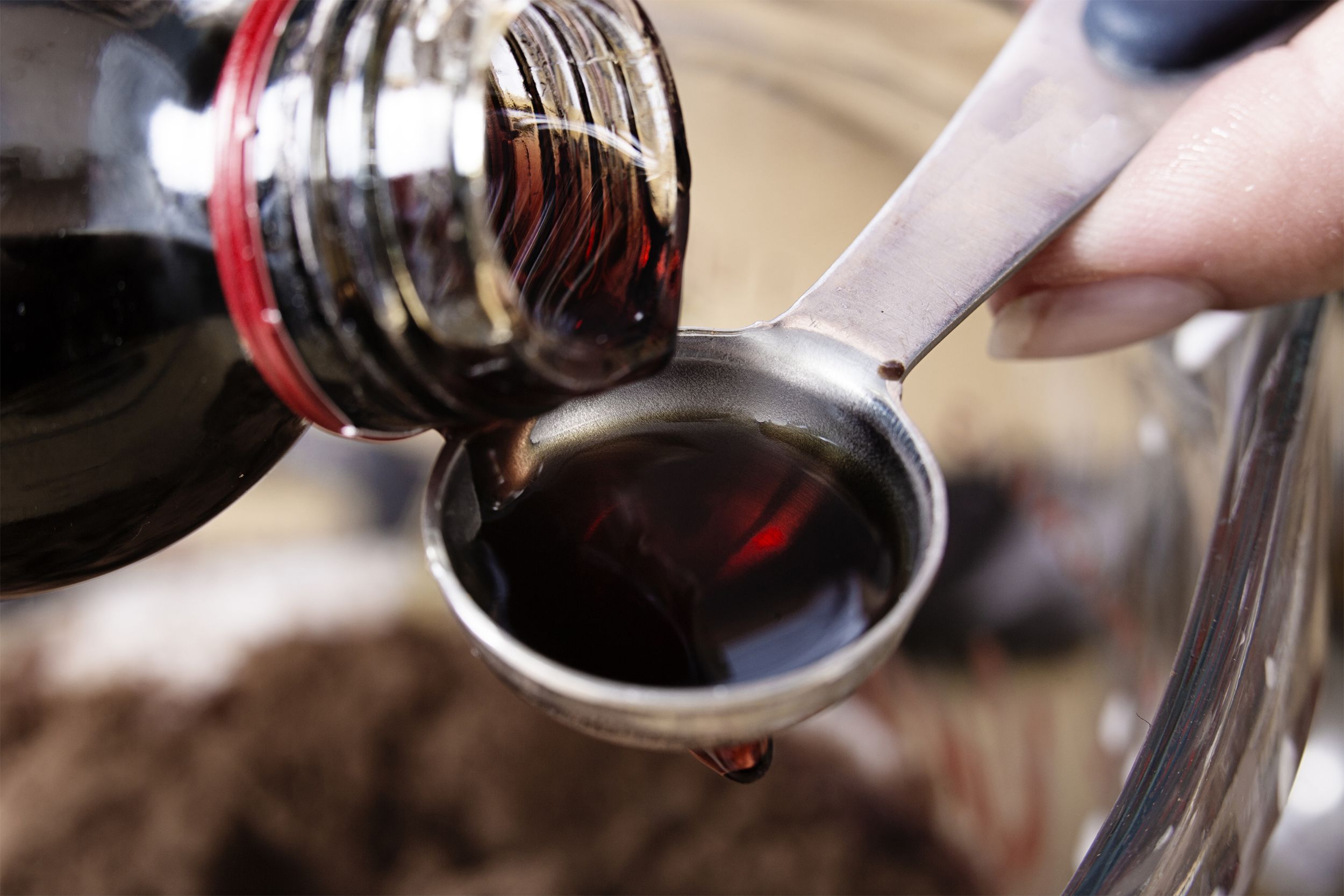 Closeup of vanilla extract