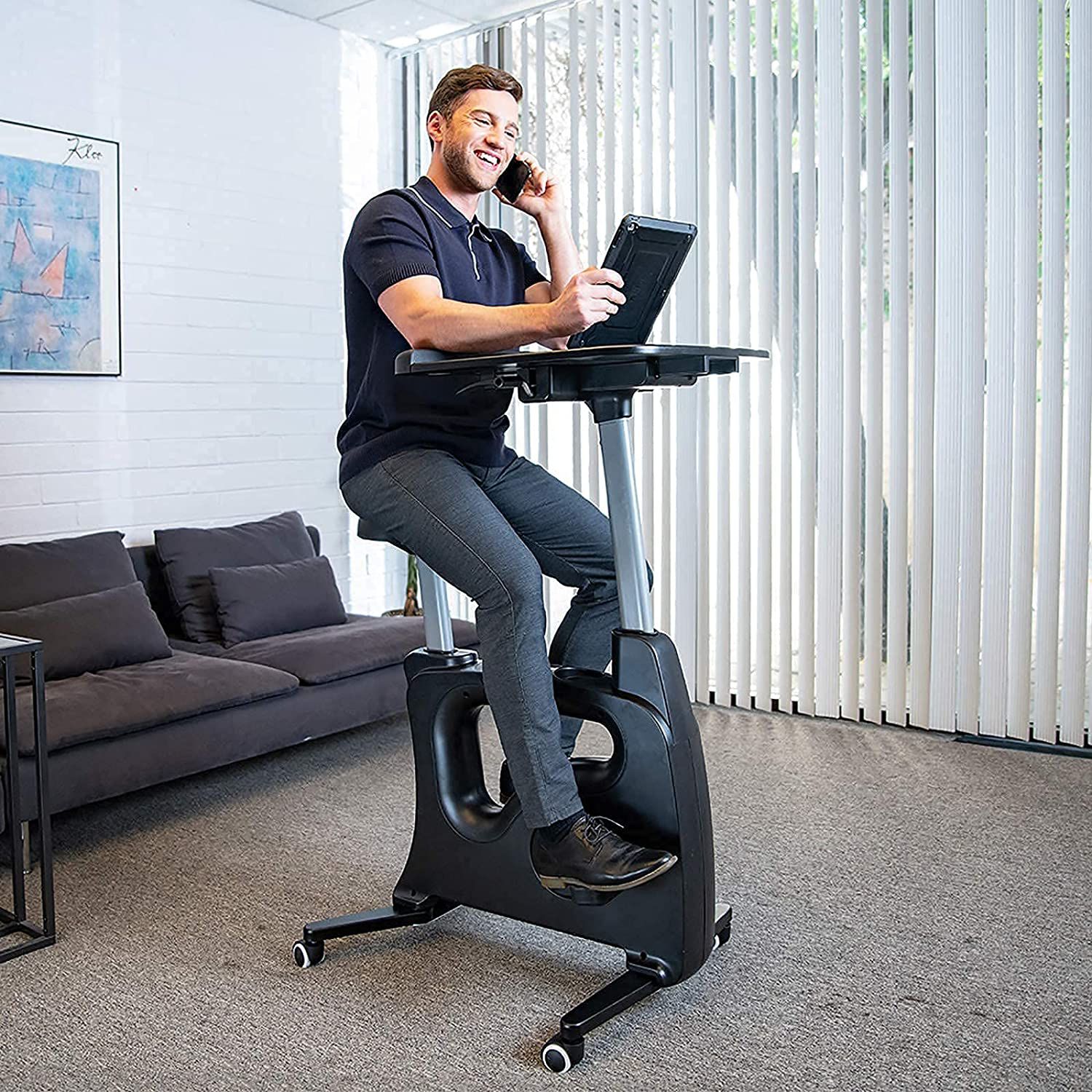 FLEXISPOT Desk Bike for Home Office Black