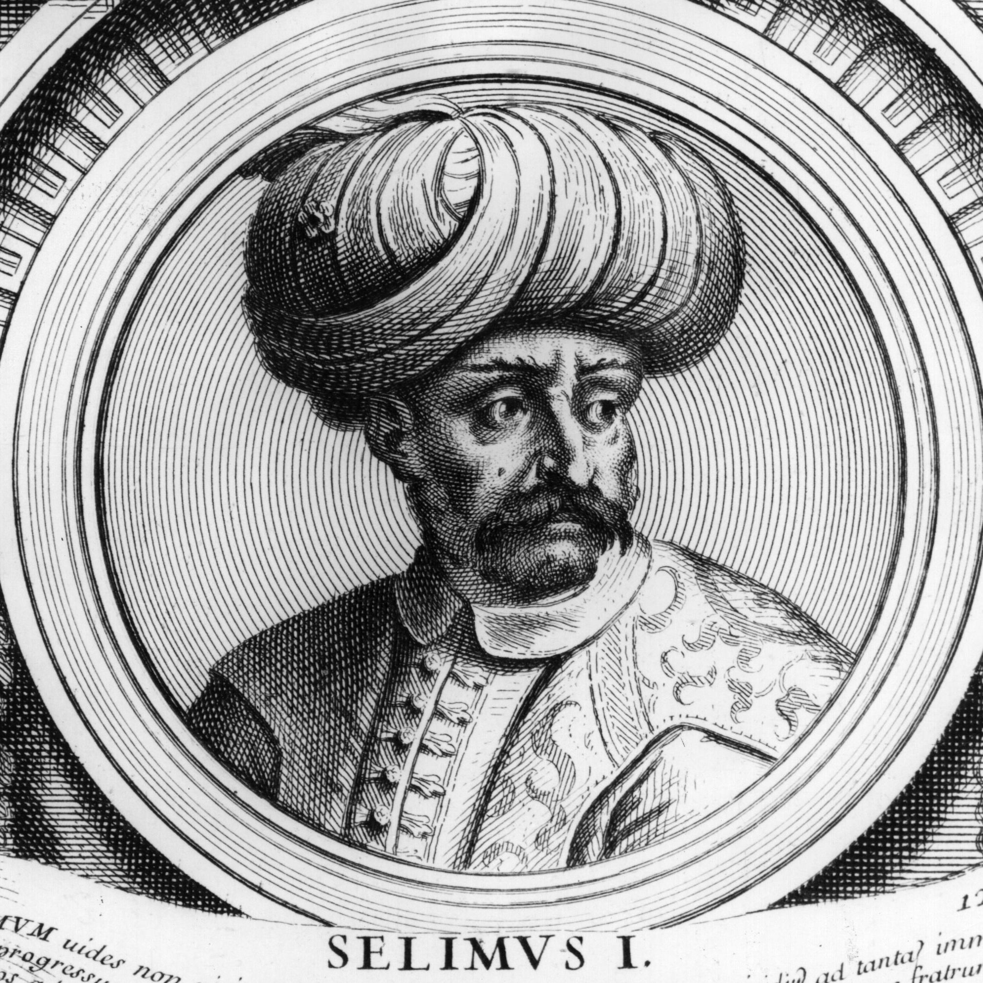 Circa 1520, Sultan Selim I of Turkey (1467 - 1520) in a 17th century print