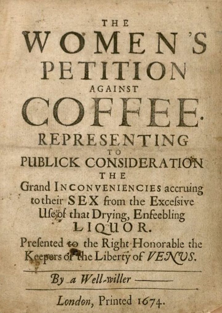 The Women’s Petition Against Coffee