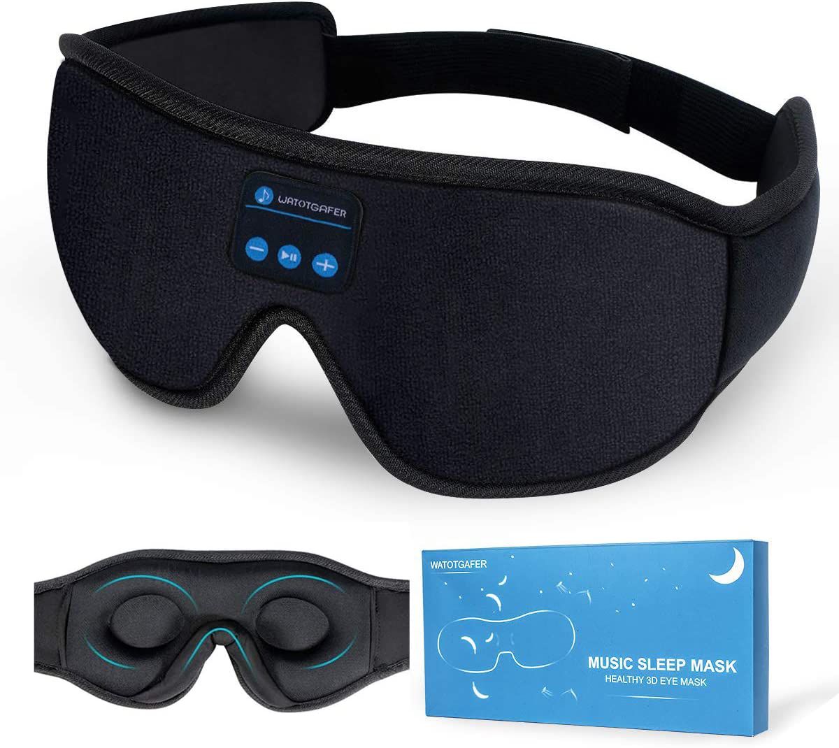 Lightimetunnel Sleep Headphones Bluetooth Wireless 3D Eye Mask