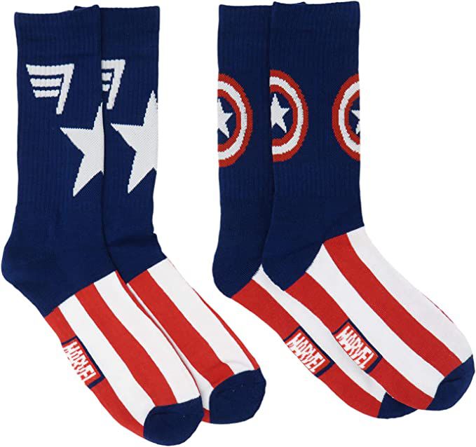 Captain America Athletic Crew Socks