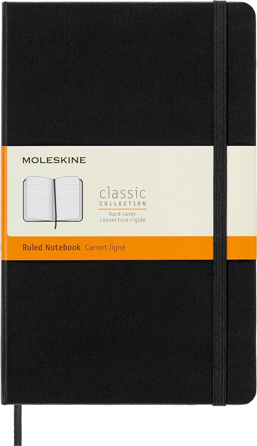 Moleskine Classic Notebook Ruled/Lined, Black