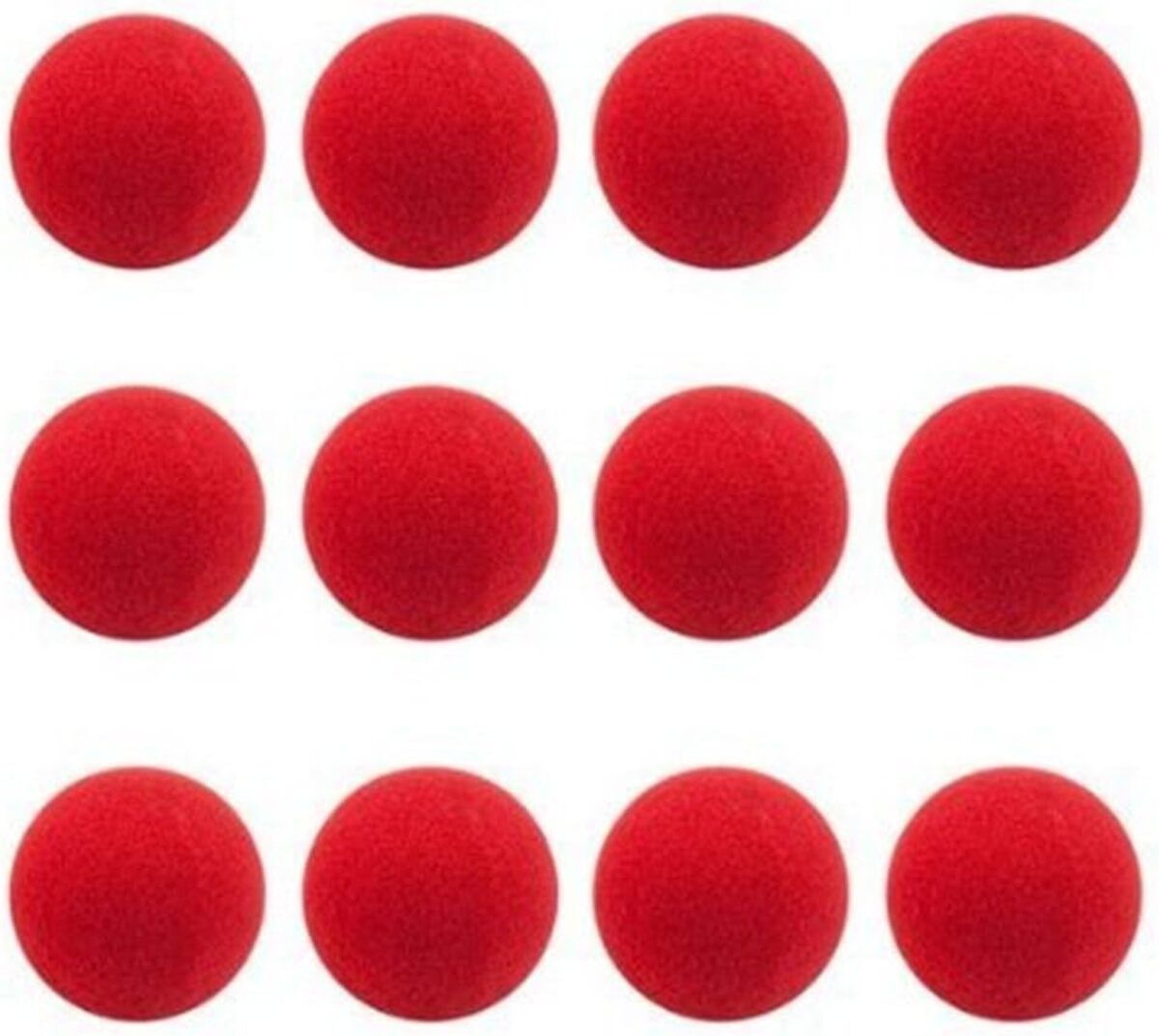 Red Foam Clown Noses for Party, 12 Pieces