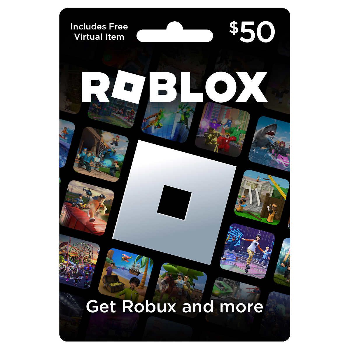 Roblox Game Card $50 Digital Download, Includes Exclusive Virtual Item