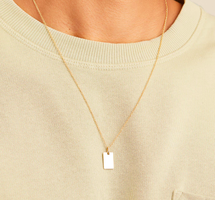 Cable Chain Tag Necklace