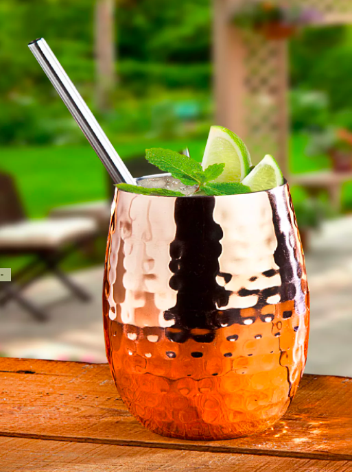 Copper Stemless Glass