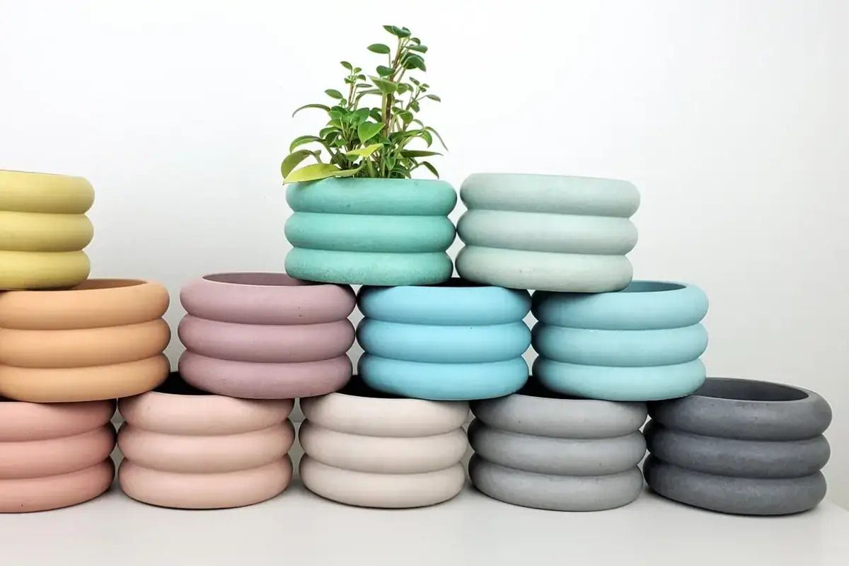 Small Bubble Concrete Planter By TheConcreteFlamingo