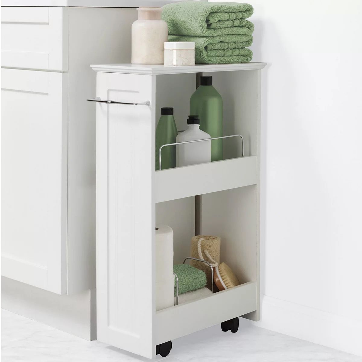 This 2-Shelf Rolling Organizer