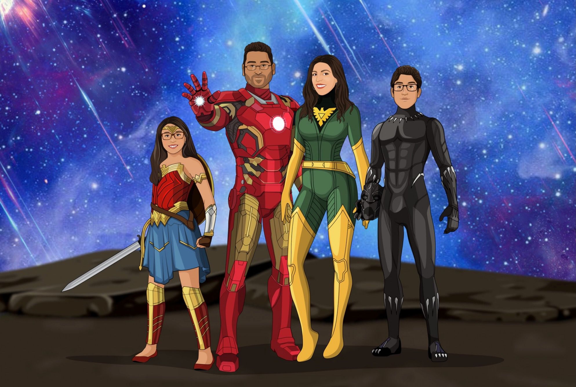 Custom Marvel Superhero Portrait