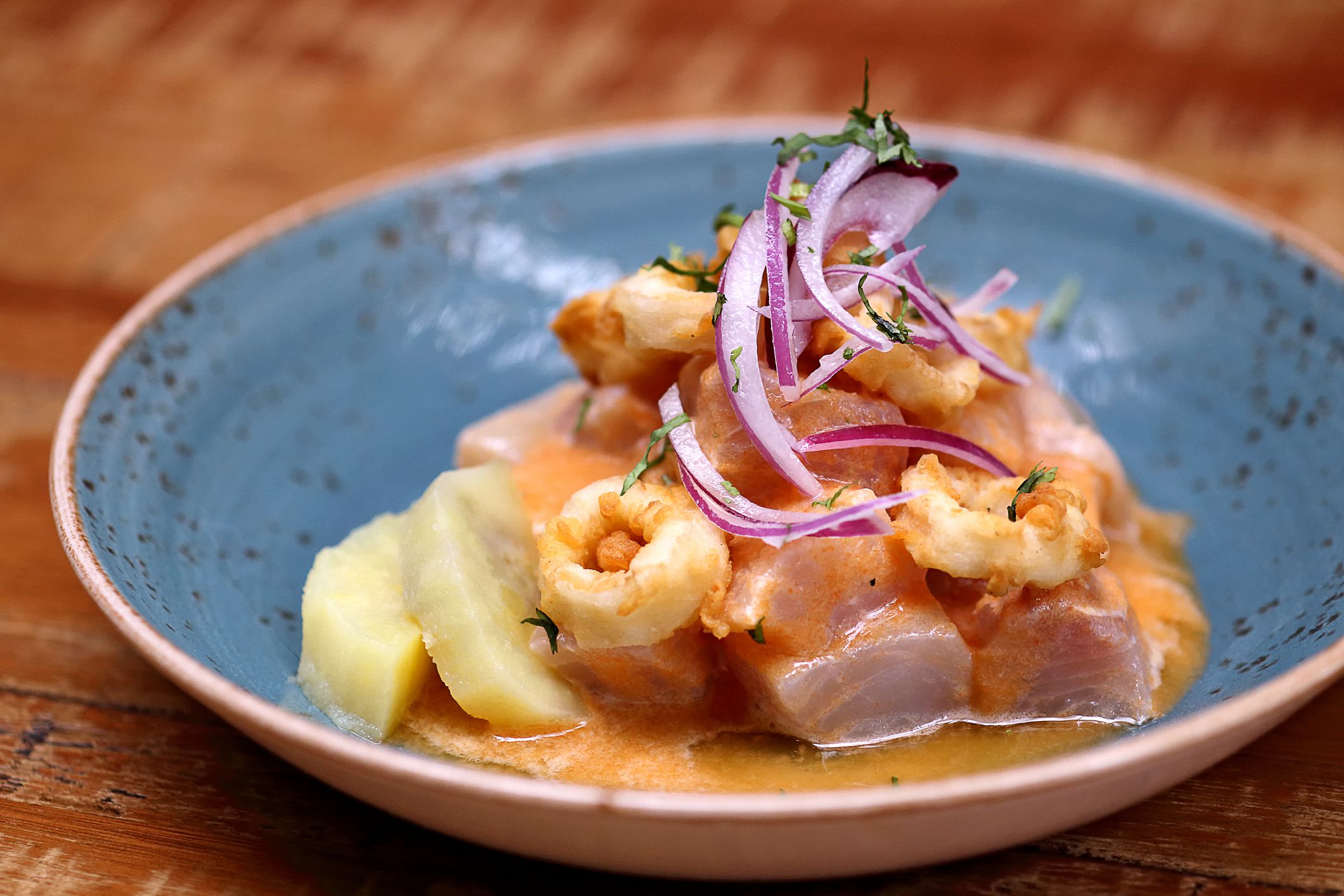 Ceviche, classic Peruvian cuisine dish