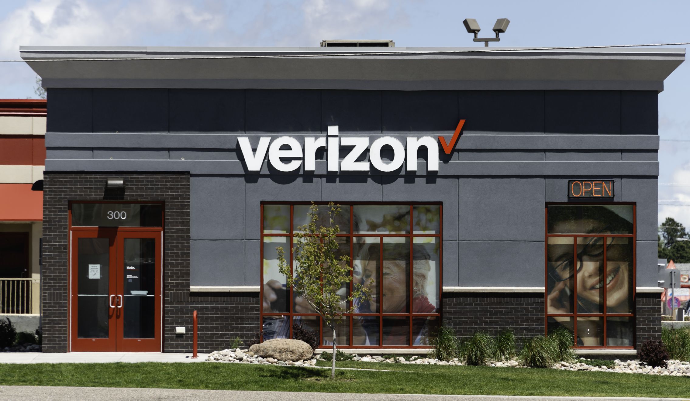 A Verizon Wireless store in Cheyenne, Wyoming. Verizon Wireless is a subsidiary of Verizon Communications, a telecommunications provider with over $100 Billion in revenues.