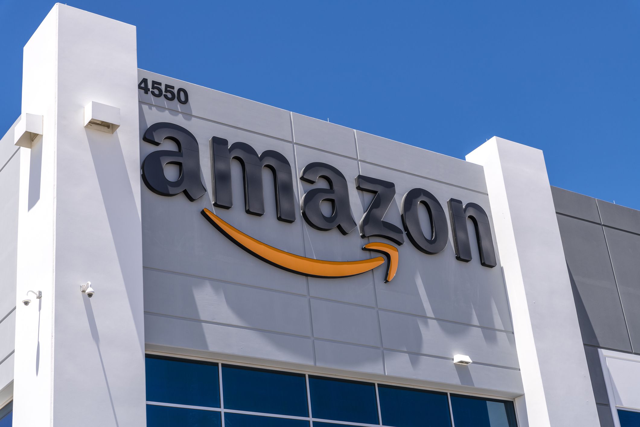 Amazon fulfillment center exterior shot in North Las Vegas Nevada USA . Amazon is the most famous on-line shopping company in the world.