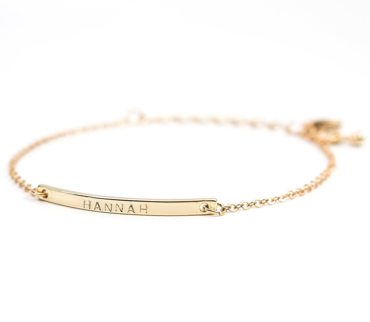 16K Gold Your Name Bar Bracelet