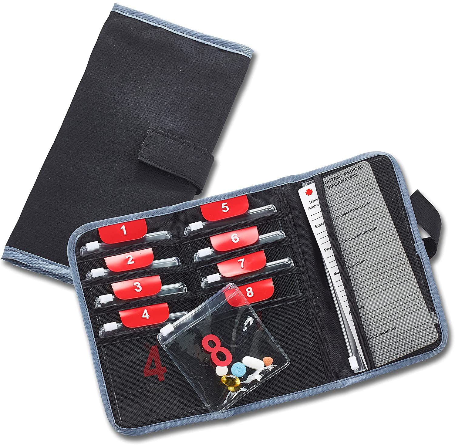 Lewis N. Clark AM/PM Folding Pill Organizer